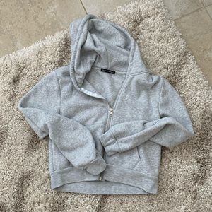 Brandy Melville Cropped Zip Jacket